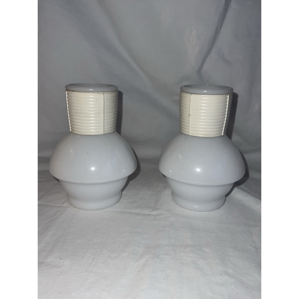 2 McKee Hottle Vintage 1940's Glasbake Milk Glass Tea Coffee Carafe CottageCore